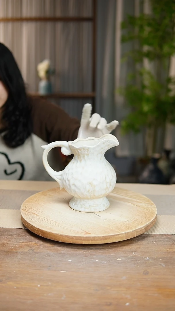 【闪购商品】陶瓷  花器陶瓷花瓶手捏瓶007瑕疵