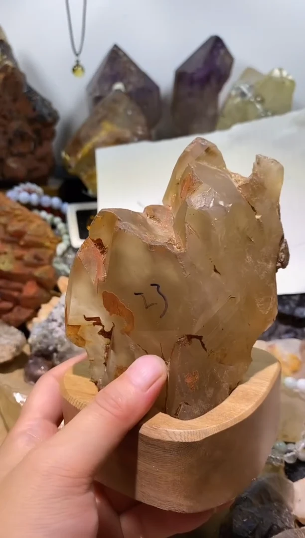 水晶珠宝半成品未镶嵌39号大摆件+定制底座