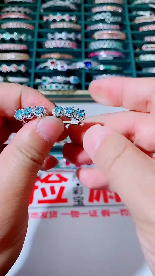 海蓝宝石耳坠未镶嵌海蓝宝耳扣