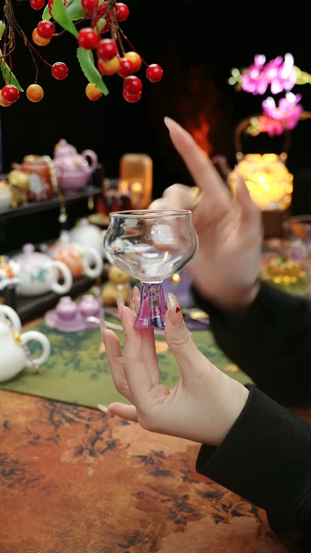 【闪购商品】紫色高足主人杯60cc@@@@@