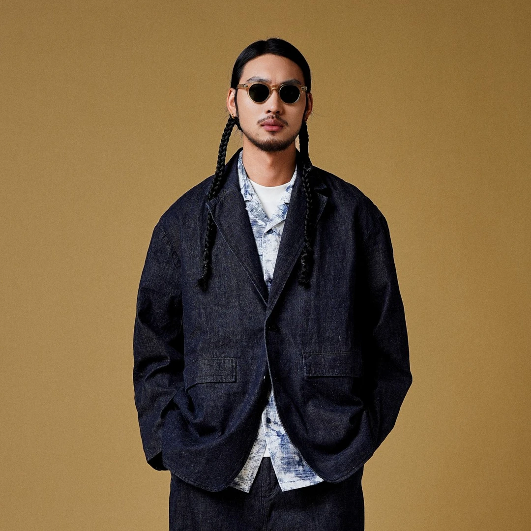 25春季新款  宽松短款牛仔西服外套 3559