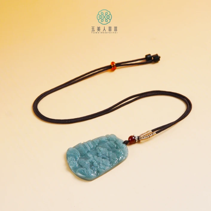 石惑珠宝*翡翠吊坠-山水牌约50*39mm-多样性发一