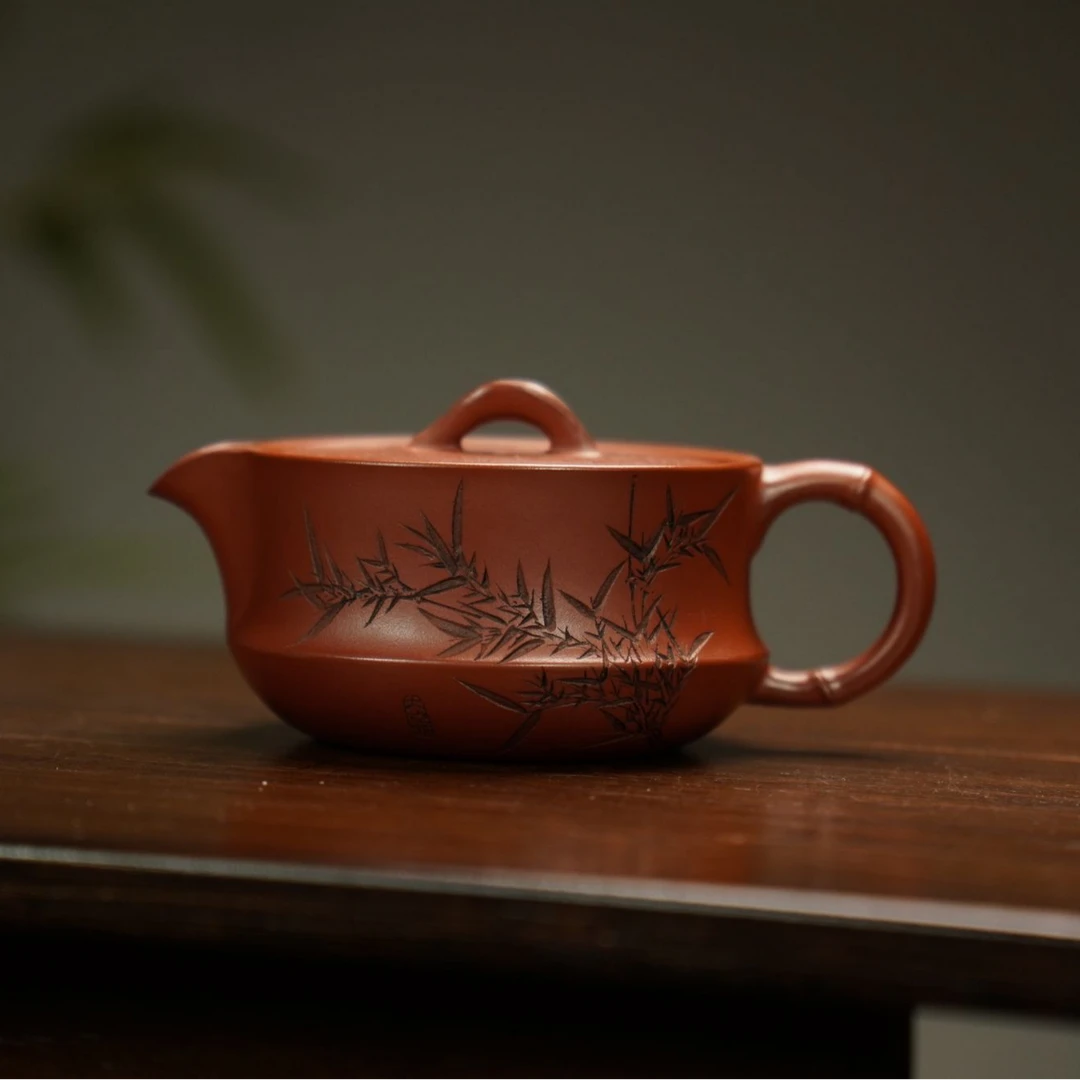 J3474章欣为红皮龙汉瓦JHMP紫砂壶200cc