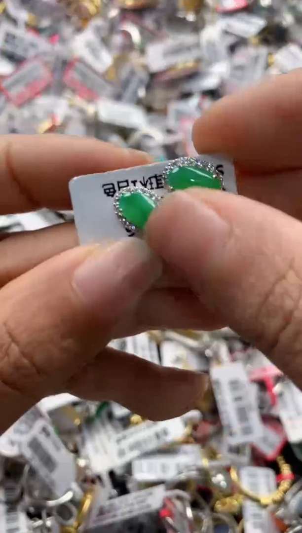 银S925镶嵌戒指翡翠999     10