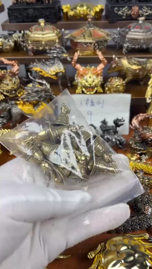 十二生肖铃铛黄铜摆件复古