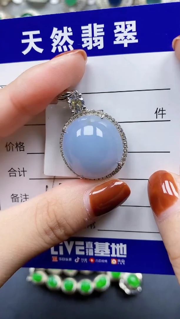 翡翠银S925镶嵌颈饰168