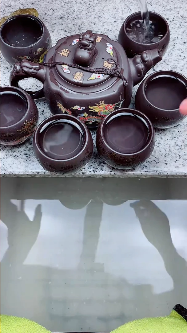 大容量600毫升大四方一壶六变色套装