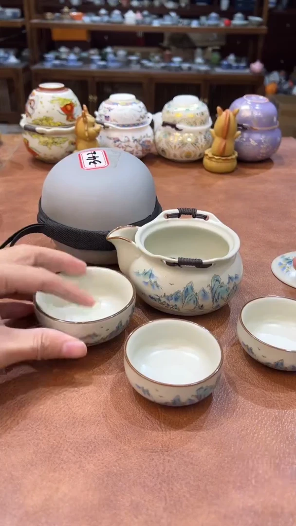 真的很便宜会开片的旅行茶具