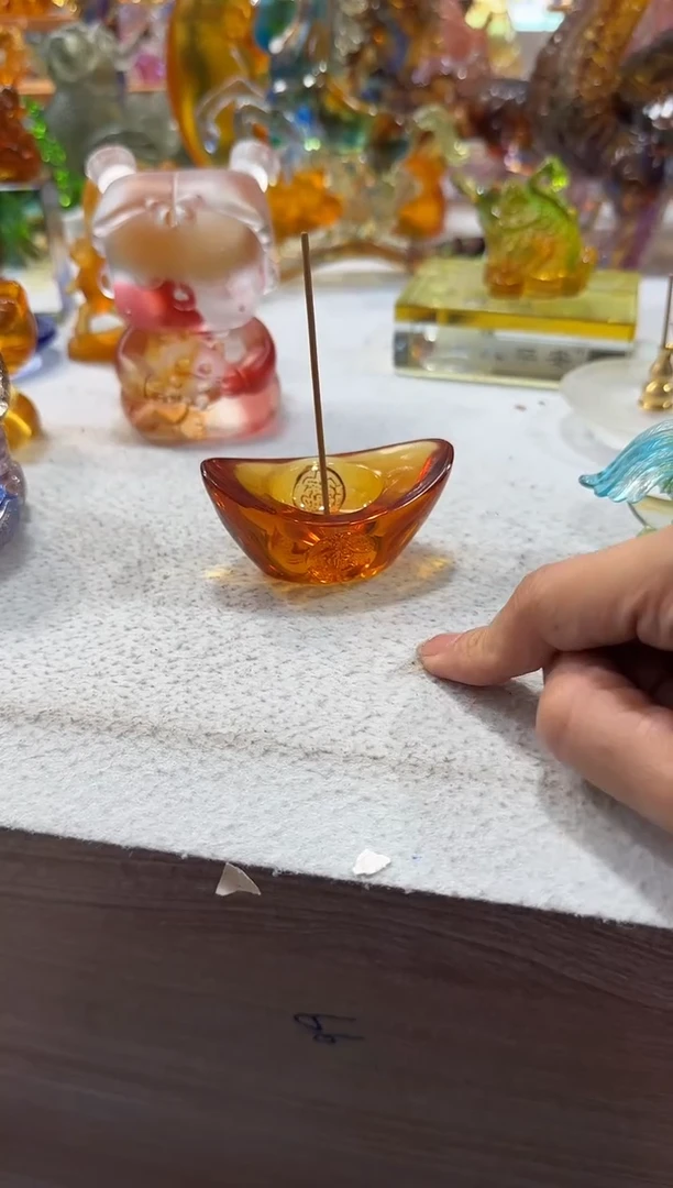 琉璃手工艺品元宝香插