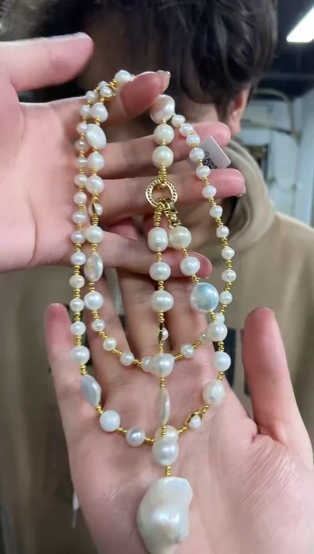【闪购商品】淡水珍珠项链未镶嵌多样性发其一颜色微差