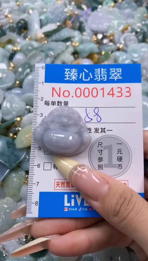 翡翠未镶嵌颈饰含绳0001433