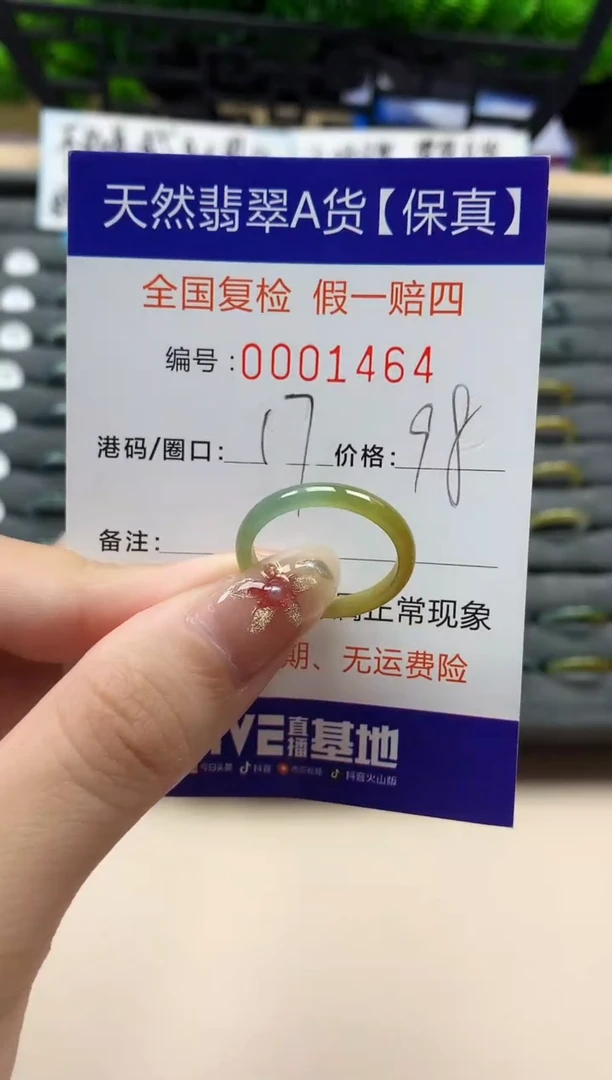 未镶嵌戒指翡翠天然  1464