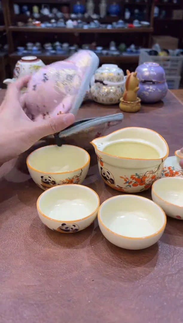 真的很便宜会开片的旅行茶具