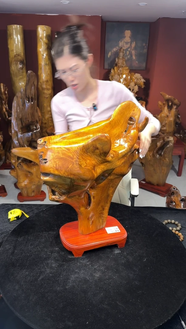金丝楠原**我金丝楠木随形孤品摆件1114