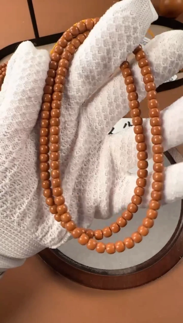 手串橄榄核6.0mm核尖108，老挝料，老型珠，高油高密