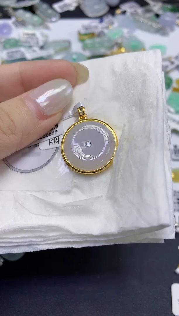 颈饰未镶嵌翡翠天然缅甸翡翠A货百元以上9元证书费自理