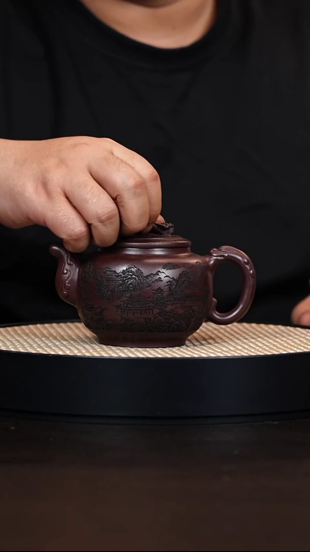 茶壶紫砂如意 石红