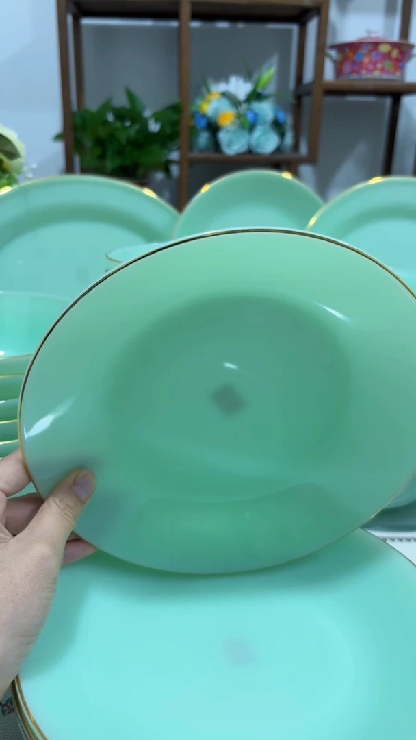 8英寸深盘10个  玉瓷【贝美】