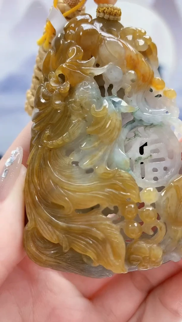 未镶嵌定制翡翠4812jw-毛货挂件100