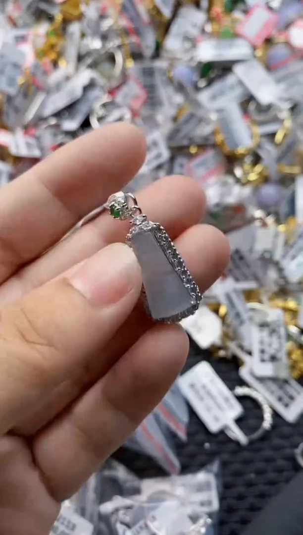 翡翠戒指银S925镶嵌333333   3