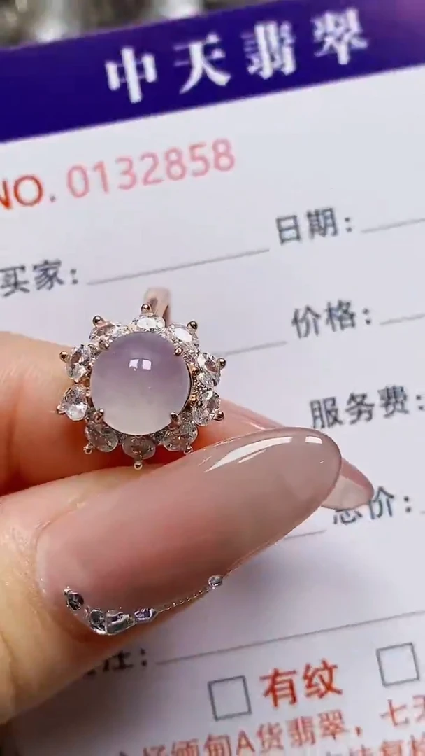 银S925镶嵌戒指翡翠2858