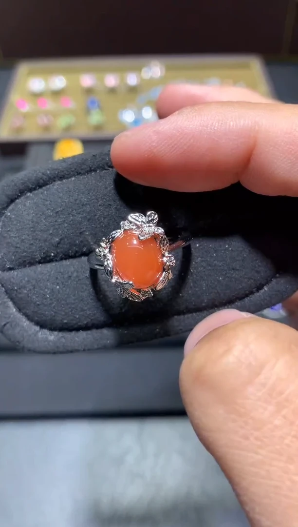 未镶嵌南红玛瑙戒指K28【多样性发其一】