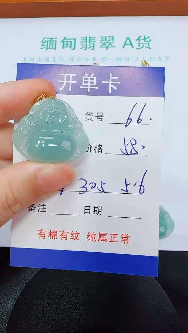 吊坠(赠链)未镶嵌翡翠66