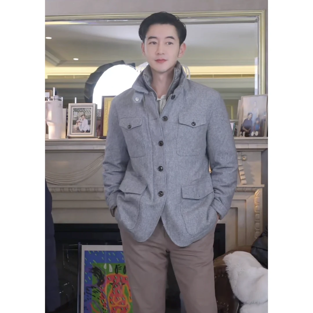 我是摩羯 小狗男Z战地夹克羽绒 P家精梳羊毛90羽绒长袖外套