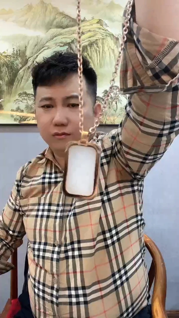 吊坠(赠链)未镶嵌和田玉白玉镶嵌