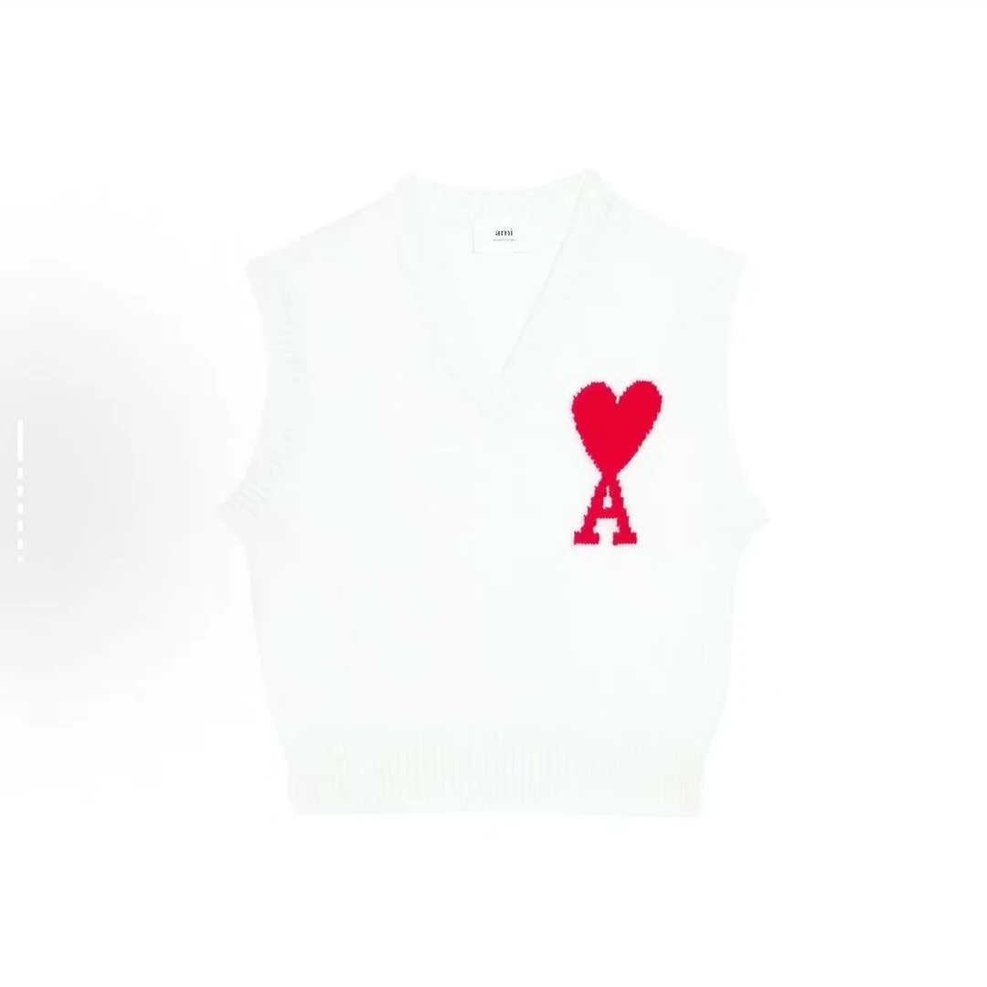 amiparis Logo嵌花V领马甲
