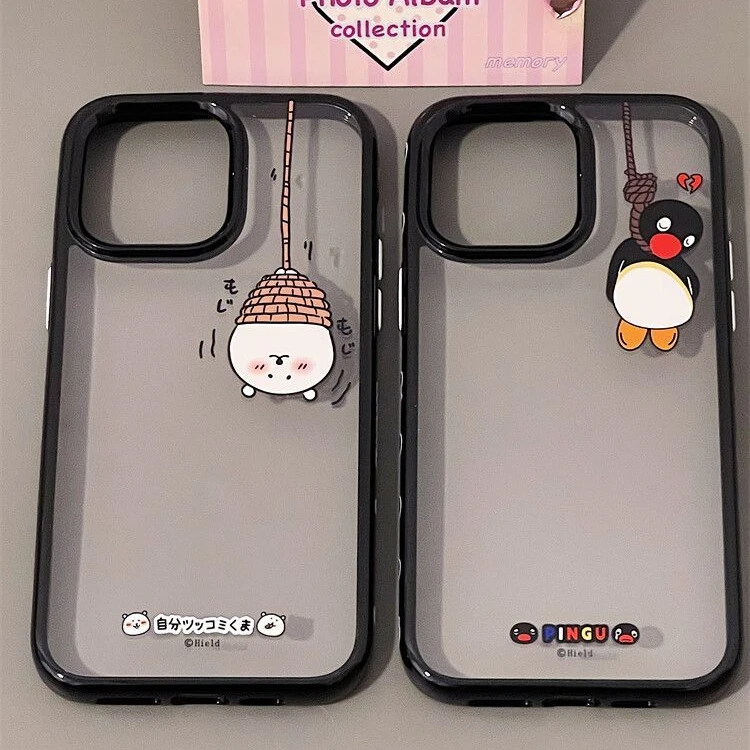 倒吊自嘲熊适用苹果15Pro手机壳13硅胶XSMax/xr/12女16/14p套8P