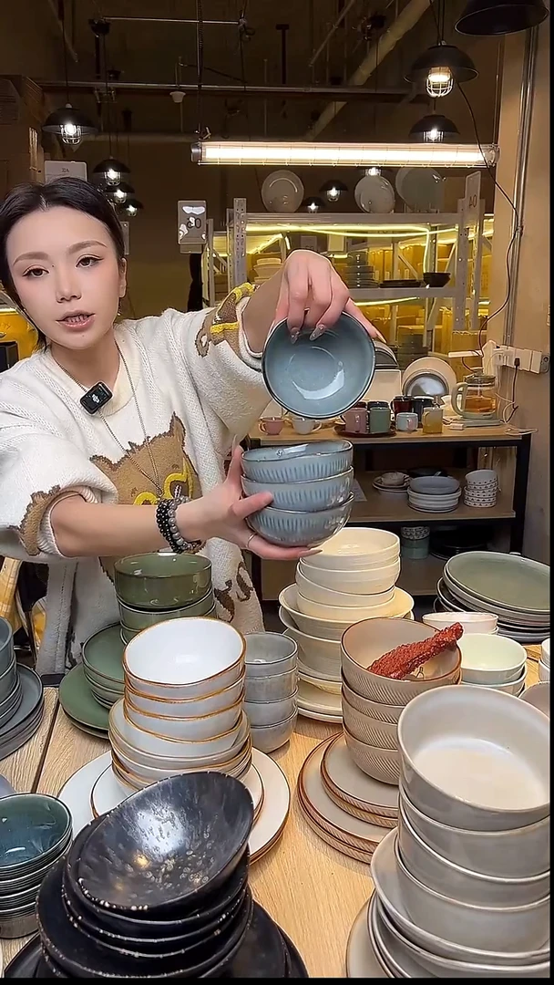 瓷92外贸尾货窑变釉下彩默外微瑕