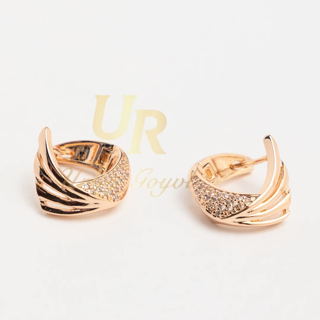 合金耳饰 UR【顺丰包邮-无运费险】巴尔虎摩登翅膀 玫瑰金色耳饰