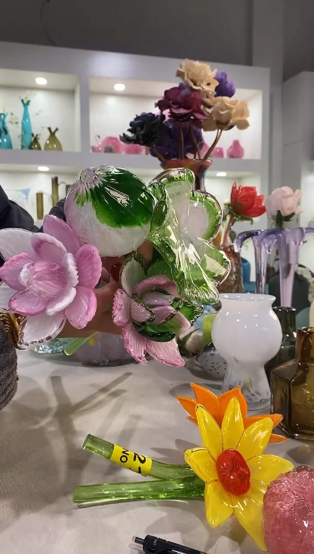 慕忆家手作琉璃花瓶4支