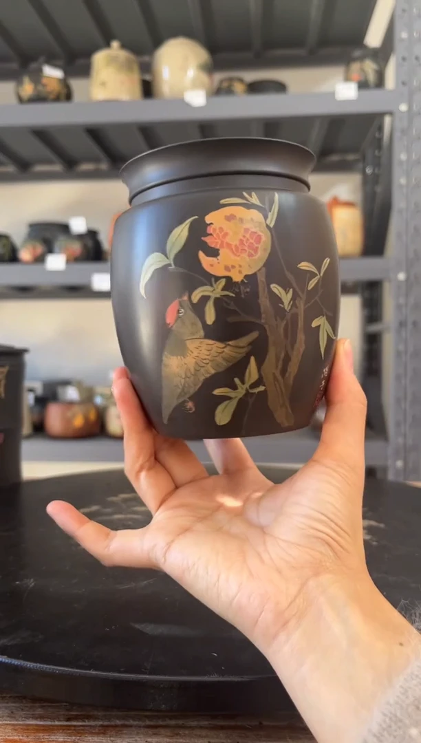 建水紫陶精品茶罐