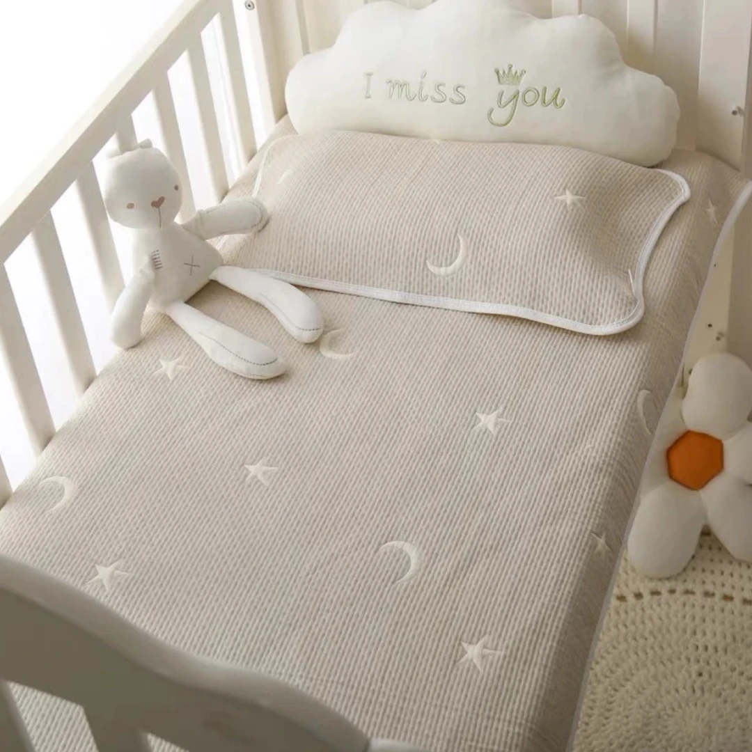 70*130A类韩国婴儿盖毯四季款宝气吸汗亲肤幼儿园全棉床单儿童床