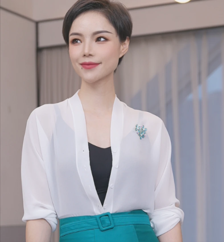 【橙蜜客】防晒衫 橙蜜客时尚上衣夏季薄款透气简约衬衫235120