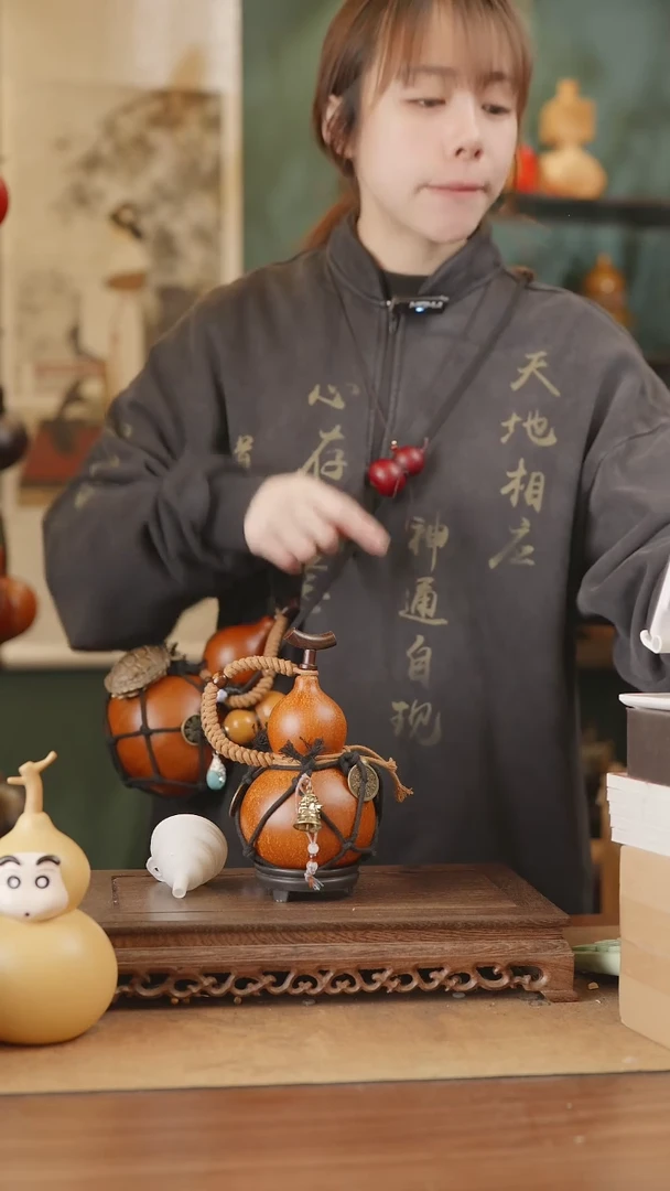 【闪购商品】146号精品天然大漆工艺防渗内胆酒葫芦~
