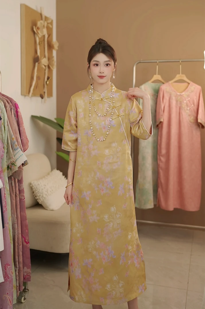 鎏金岁月】中式连衣裙改良中式春夏季女装宽松连衣裙