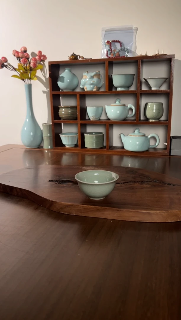 弘宝汝窑粉青釉色小碗杯