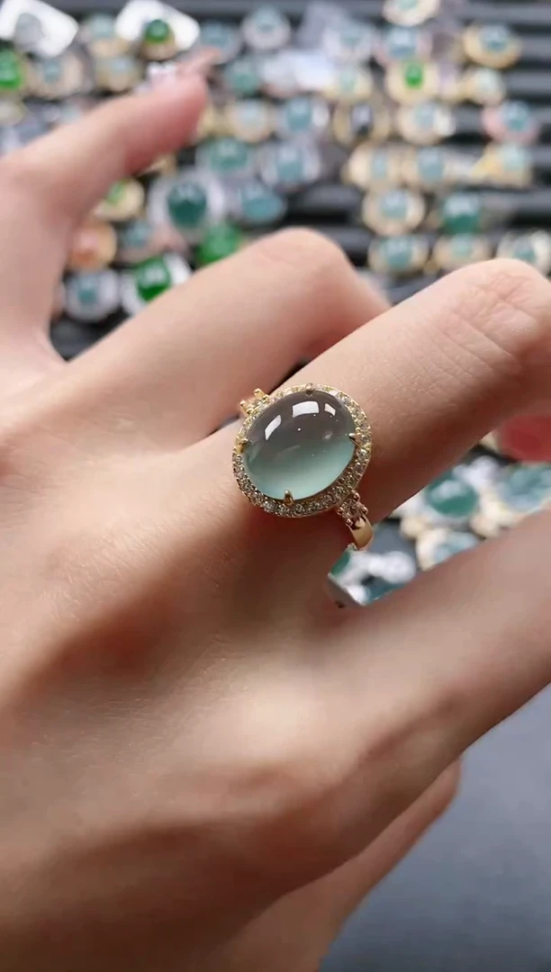 【闪购商品】翡翠戒指银S925镶嵌51151