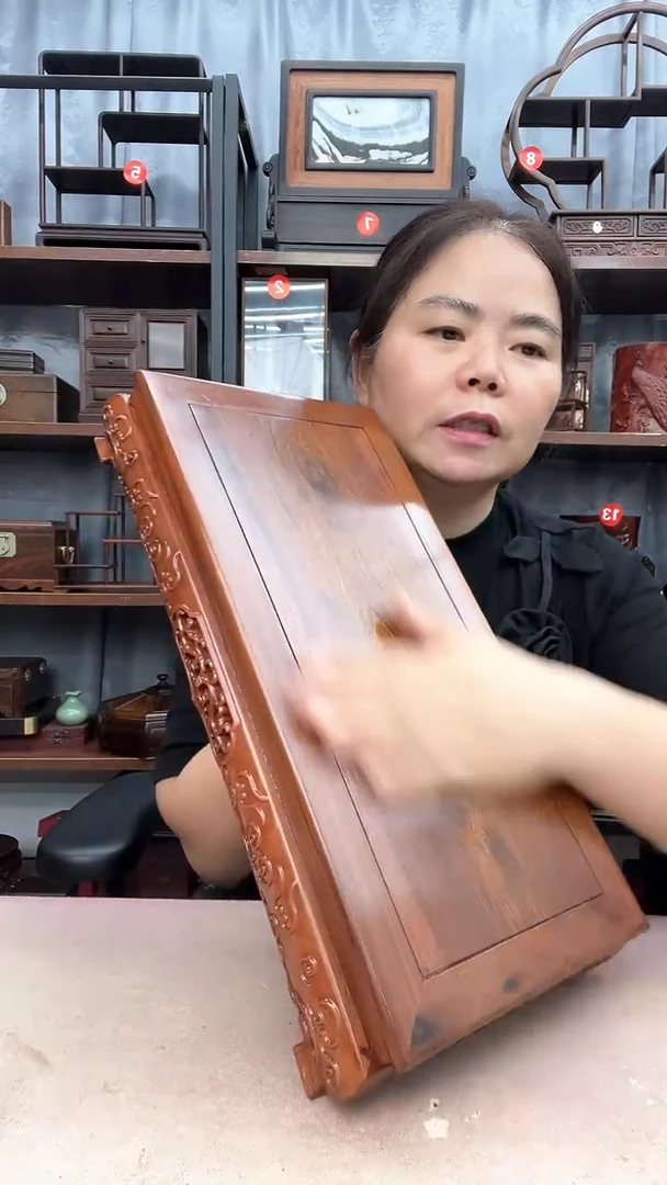 鸡翅木类端景台小李子红木工艺品