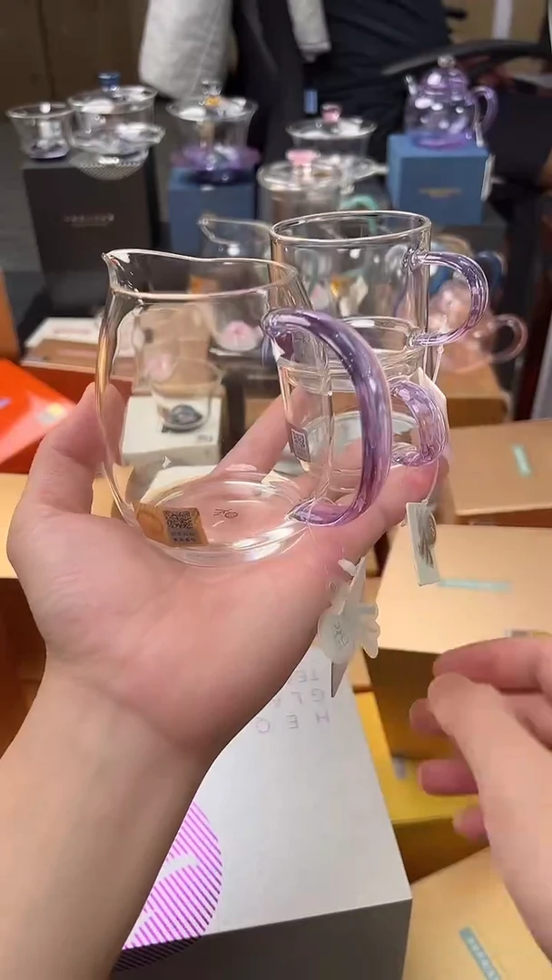 @@禾器晶彩澄然浅紫色+逸杯紫2只