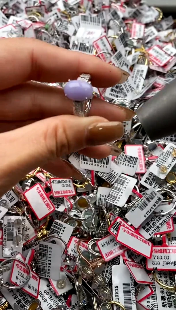 【闪购商品】翡翠戒指银S925镶嵌5555555    5