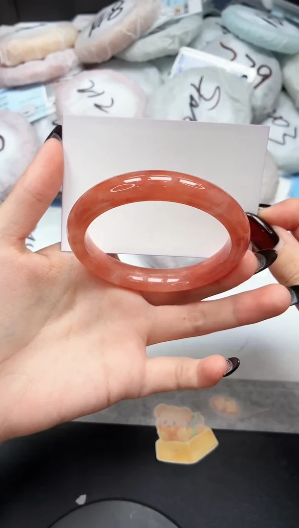 未镶嵌手镯石英质玉144/桃花54.5