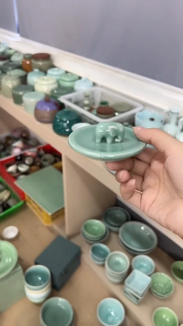 龙泉云间青瓷小米茶器