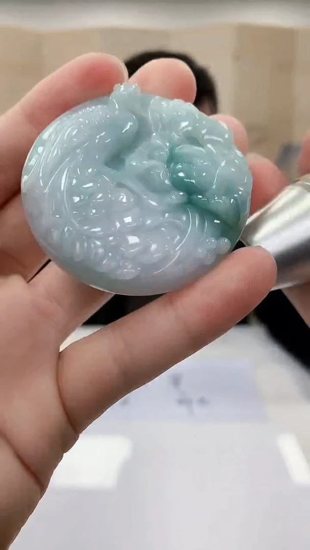【闪购商品】定制翡翠未镶嵌5152bb-毛货挂件86