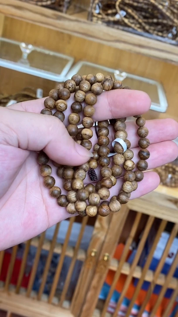 沉香手串斯里兰卡圆珠长串微瑕0.7多样性发其一
