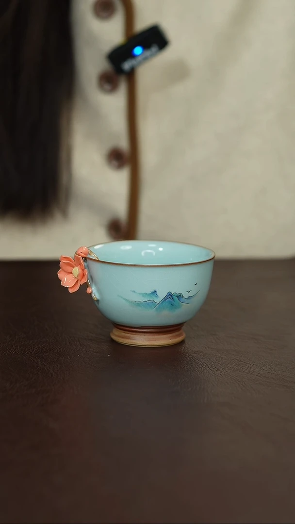 摆件陶原矿原釉汝宋汝瓷