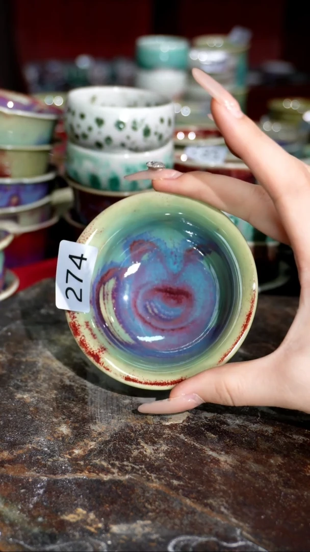 摆件精品窑变钧瓷茶器